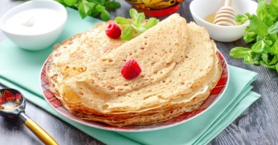 Блины с дырочками с кипятком