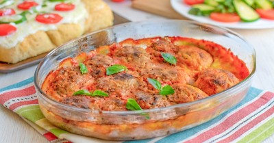 Ленивые голубцы с фаршем капустой и рисом в духовке