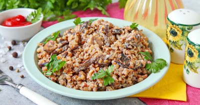 Гречотто с грибами и курицей