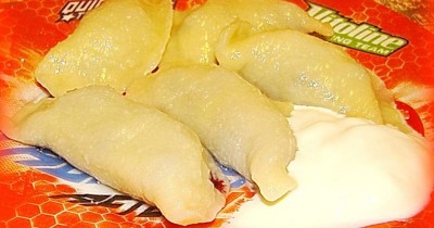 Вареники с черной смородиной