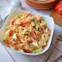 Салат с куриной грудкой и корейской морковью