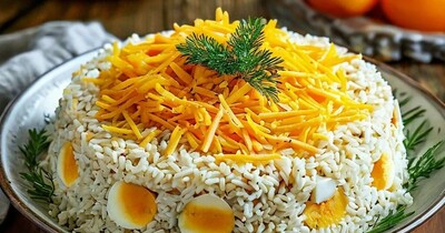 Салат Мимоза с рисом (вкусно по ГОСТу)