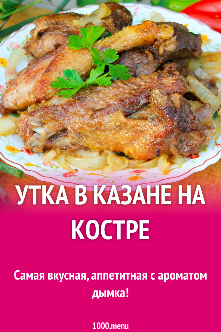 Утка в казане на костре с луком рецепт с фото пошагово - 1000.menu