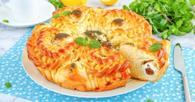 Красивый пирог из дрожжевого теста