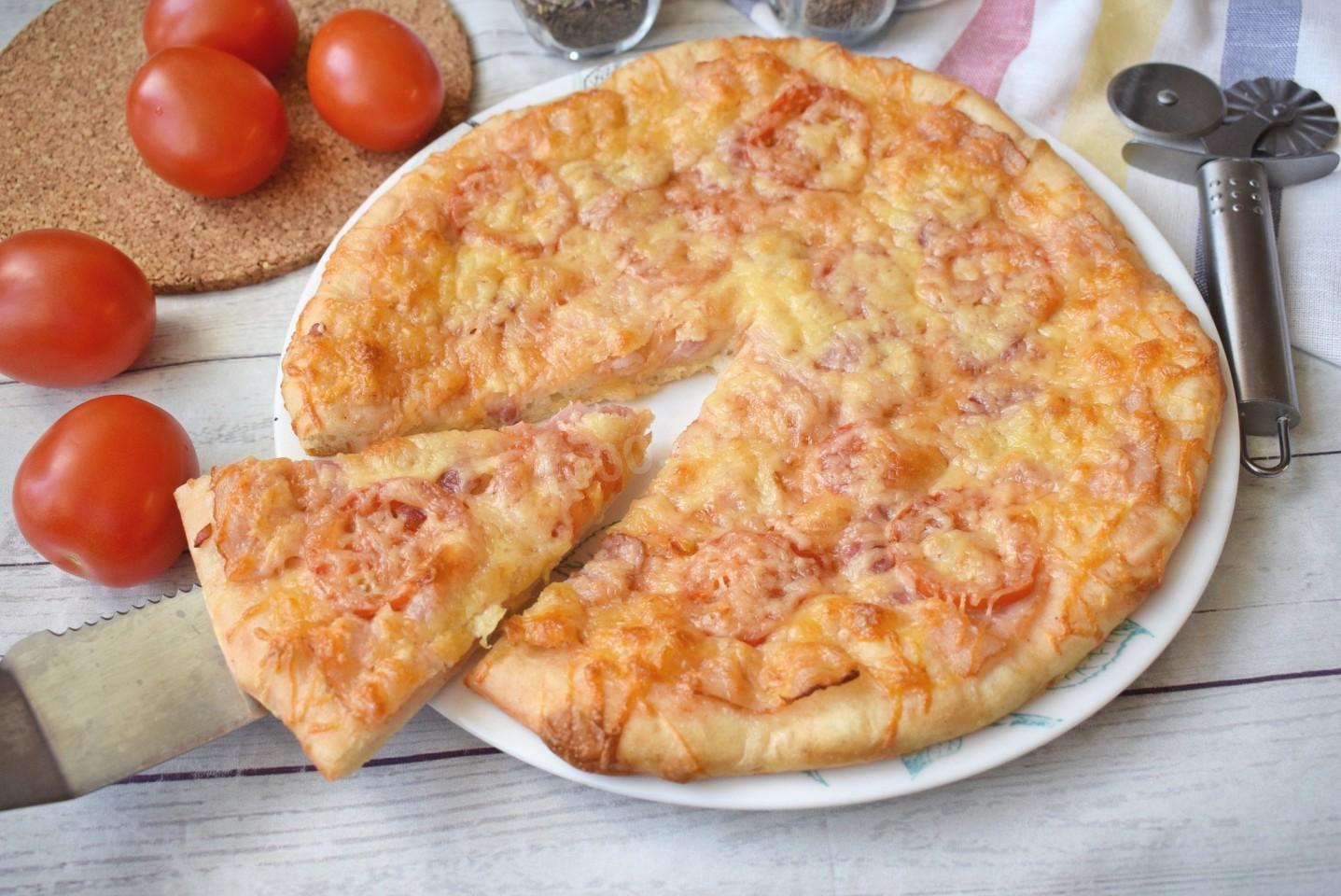 рецепт простой домашней пиццы с колбасой и сыром фото 84