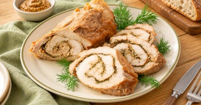 Свиной рулет в фольге запеченный в духовке