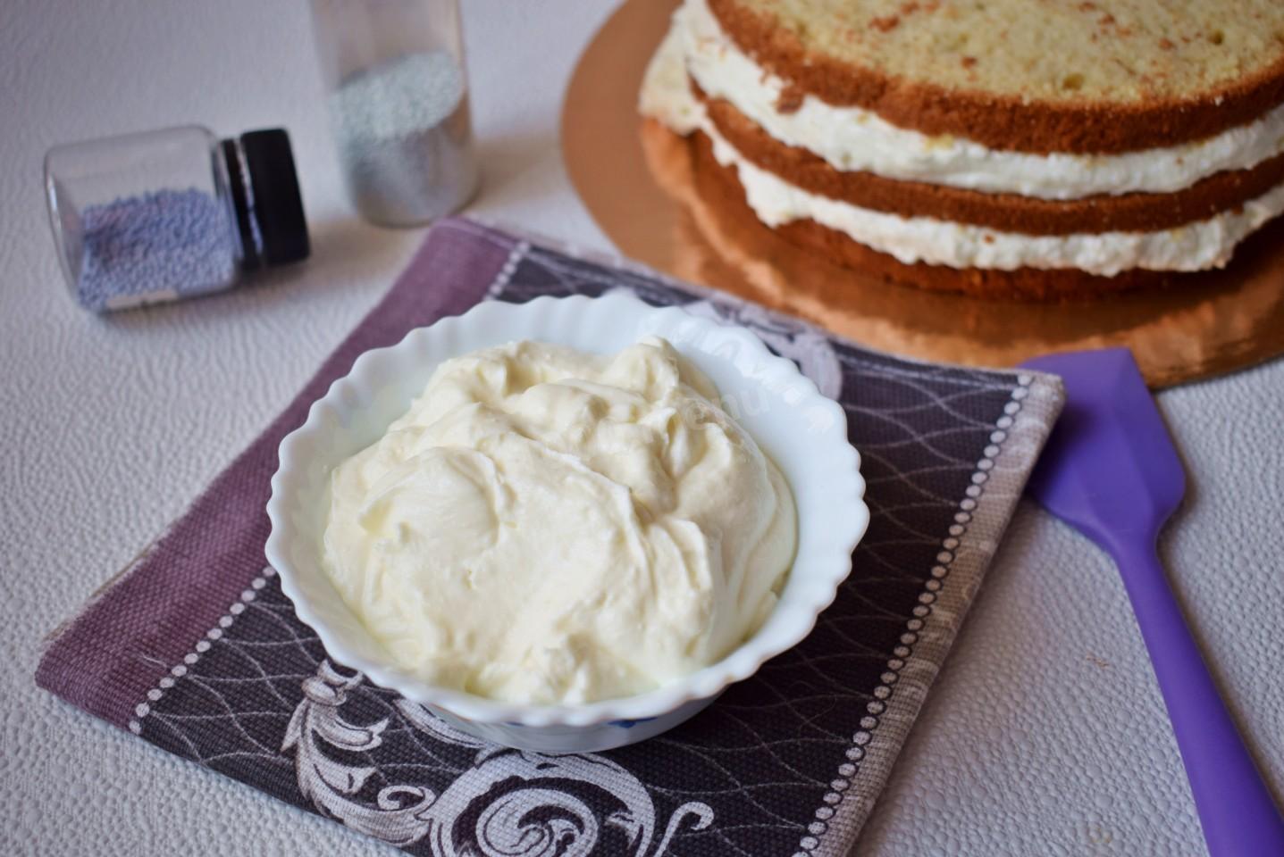 Творожный крем для торта рецепт со сметаной с фото пошагово в домашних условиях