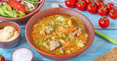 Суп с перловкой и картошкой