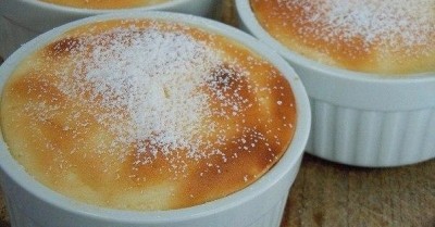 Творожное суфле с яблоками в микроволновке