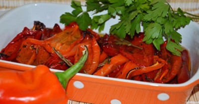 Болгарский перец в оливковом масле на зиму