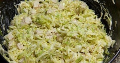  Салат пекинская капуста и курица с чесноком и майонезом - пошаговый рецепт приготовления с фото  