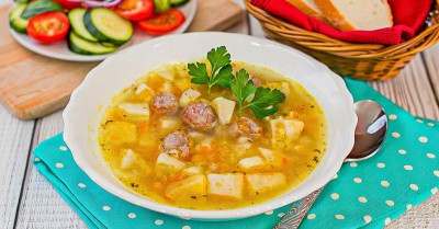 Гороховый суп с фрикадельками
