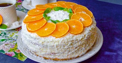 Мандариновый торт