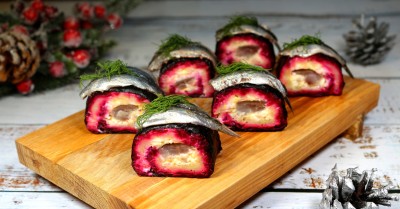 Роллы селедка под шубой