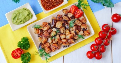 Хрустящие баклажаны с чесноком