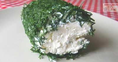 Сливочный сыр на кефире с зеленью и чесноком