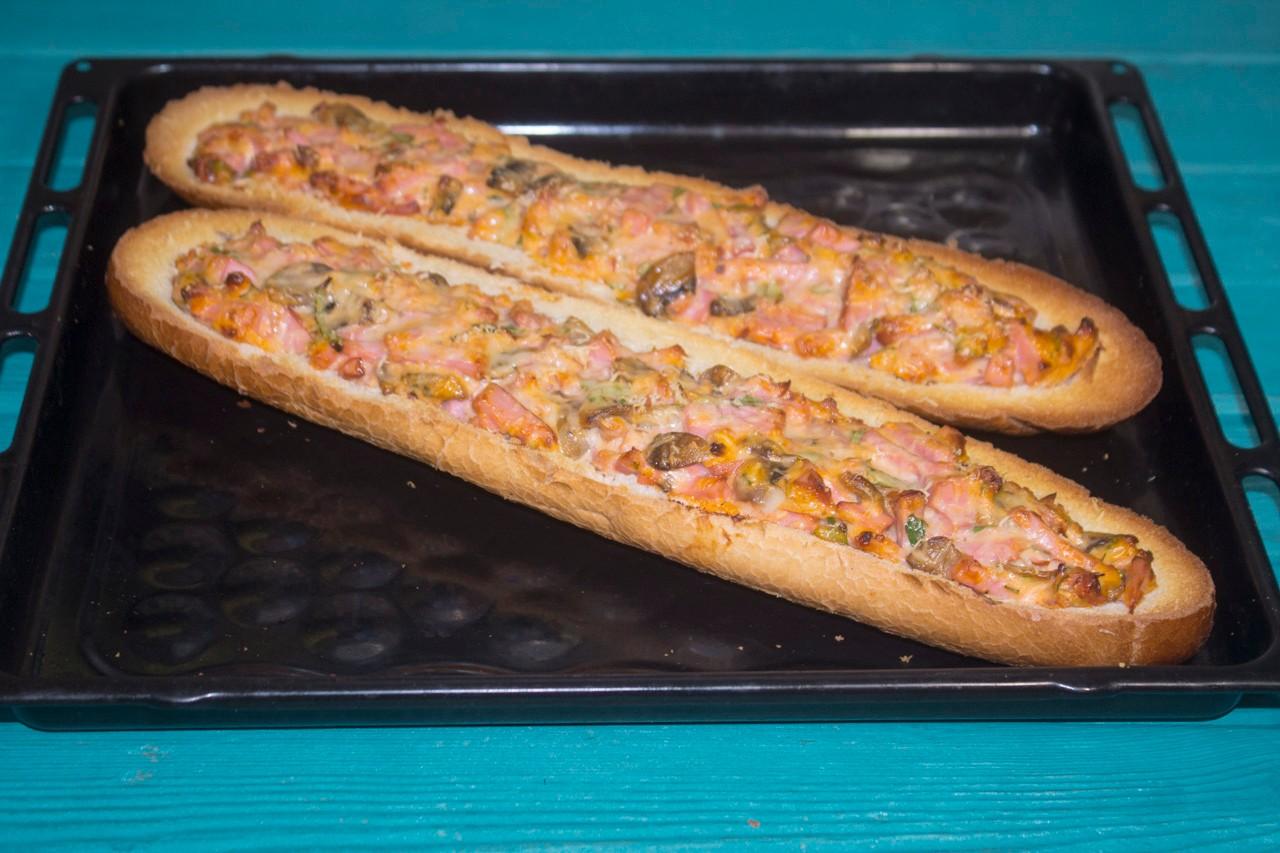 бутерброды как пицца в духовке из батона быстро и вкусно фото 119