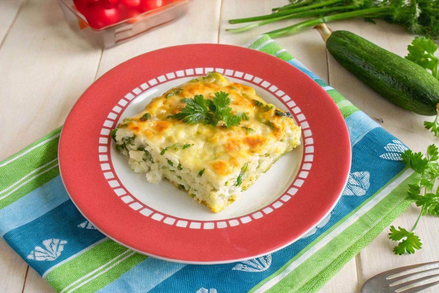 Запеканка из кабачковых и баклажанных рулетов