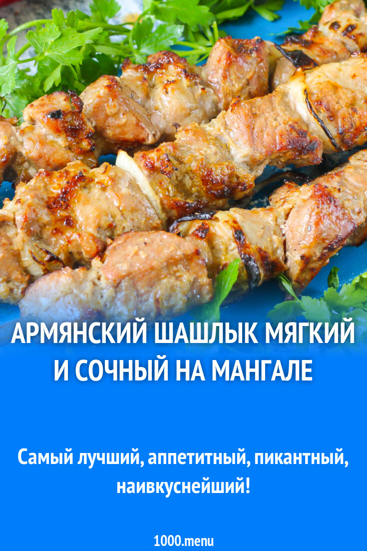 Армянский шашлык мягкий и сочный на мангале рецепт с фото пошагово -  1000.menu