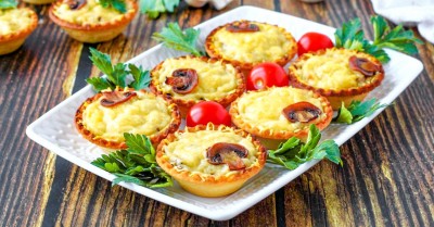 Жульен с грибами в тарталетках в духовке