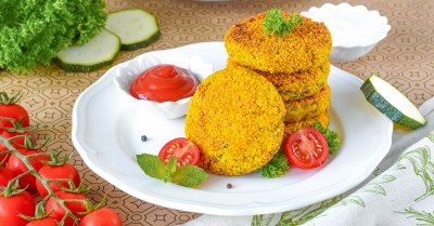 Кабачковые котлеты с овсянкой и чесноком