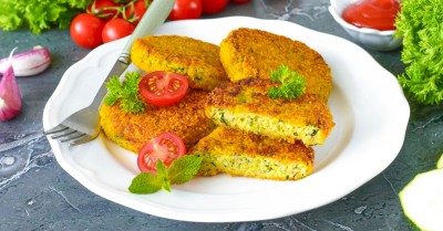 Кабачковые котлеты с овсянкой и чесноком