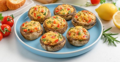 Фаршированные шампиньоны в аэрогриле