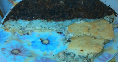 Пирог с рыбными консервами