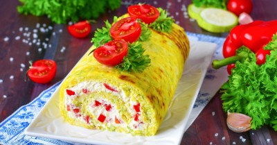 Рулет из кабачков в духовке на закуску