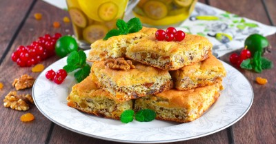 Мазурка печенье с грецкими орехами и изюмом