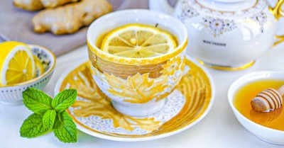 Зеленый чай с имбирем лимоном и медом