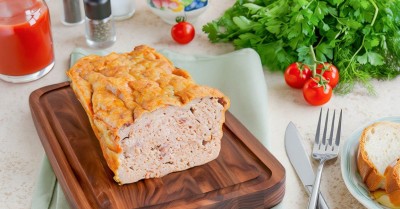 Мясной хлеб в духовке на новый год