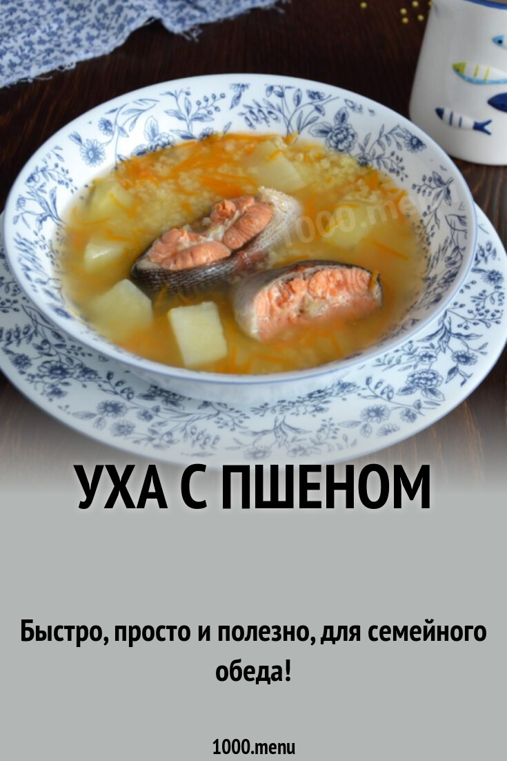 Уха с пшеном рецепт фото пошагово и видео - 1000.menu