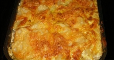 Картошка по-французски на мясном фарше с майонезом