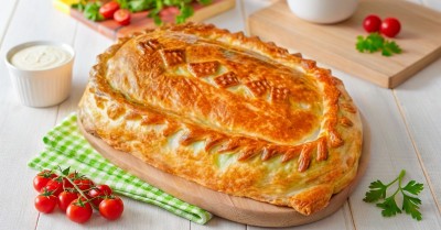 Кулебяка с рыбой из дрожжевого теста в духовке