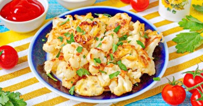 Цветная капуста с сыром на сковороде