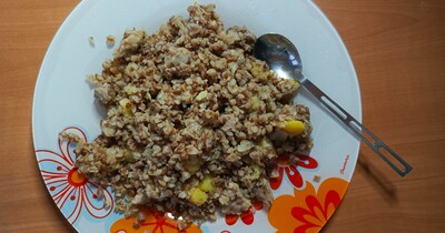 гречка с картошкой и свининой