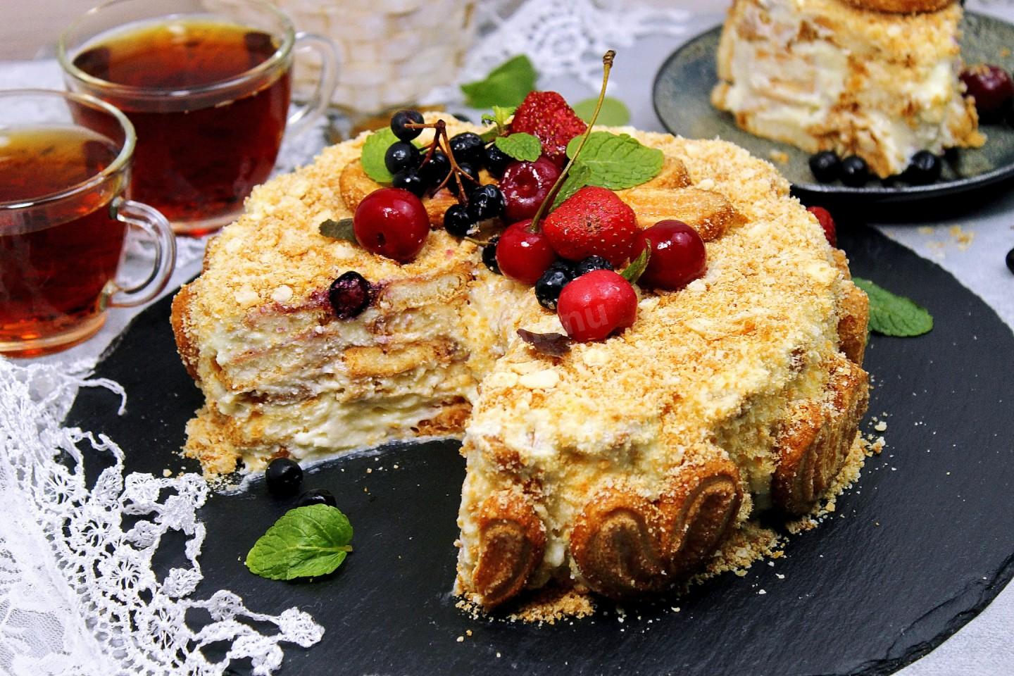 Наполеон торт рецепт с заварным кремом рецепт с фото