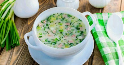 Окрошка на воде с уксусом и майонезом