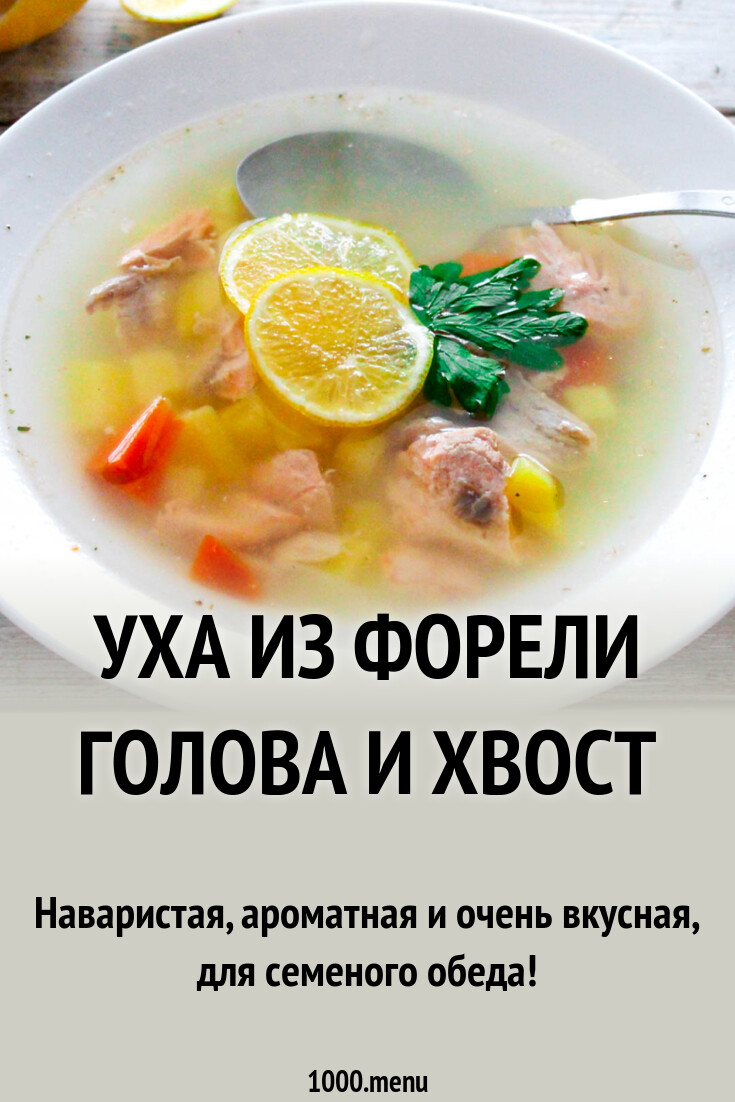 Уха из форели голова и хвост рецепт фото пошагово и видео - 1000.menu