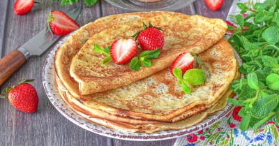 Постные блины на минералке