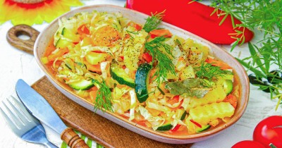 Рагу овощное с капустой и с картошкой