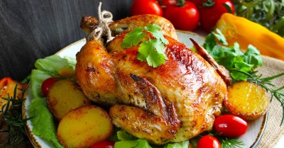 Курица в духовке с корочкой целиком фольге