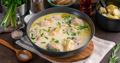 Курица в молочном соусе на сковороде