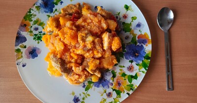 рагу из тыквы с картошкой и свининой