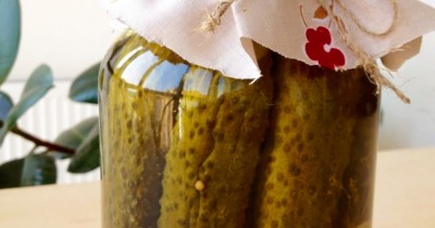 Огурцы маринованные с зеленью и уксусом на зиму