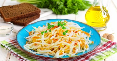 Витаминный салат свежая капуста морковь уксус как в столовой