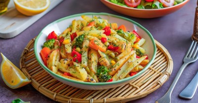 Картошка с замороженными овощами