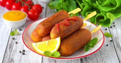 Корн доги на сковороде