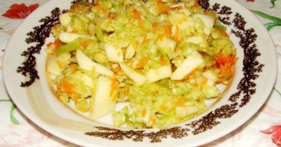 Простой салат из зеленой редьки с майонезом